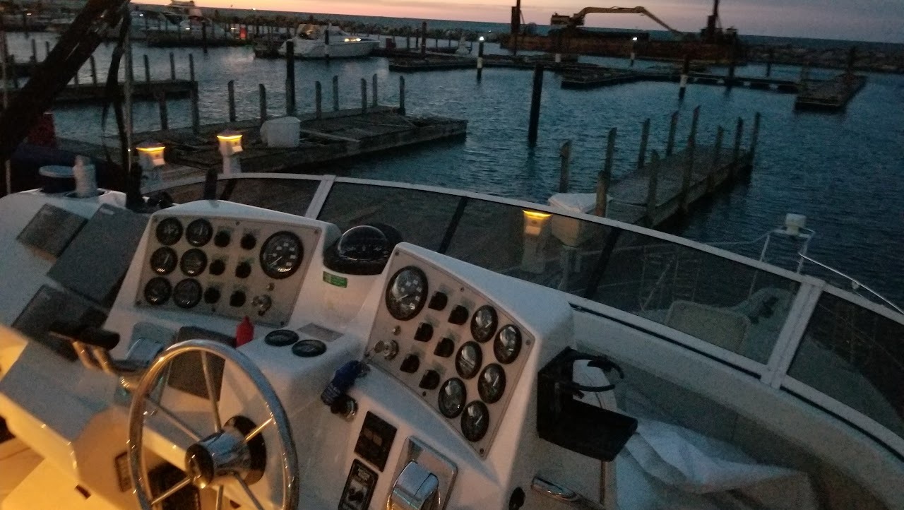 Harbor marina at dusk
