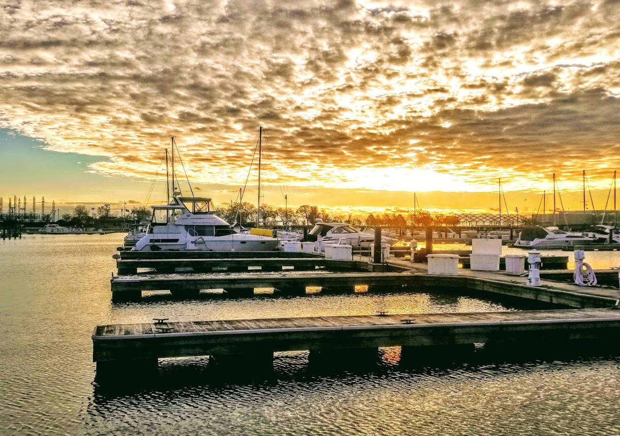 Carver 42 yacht moored at dock